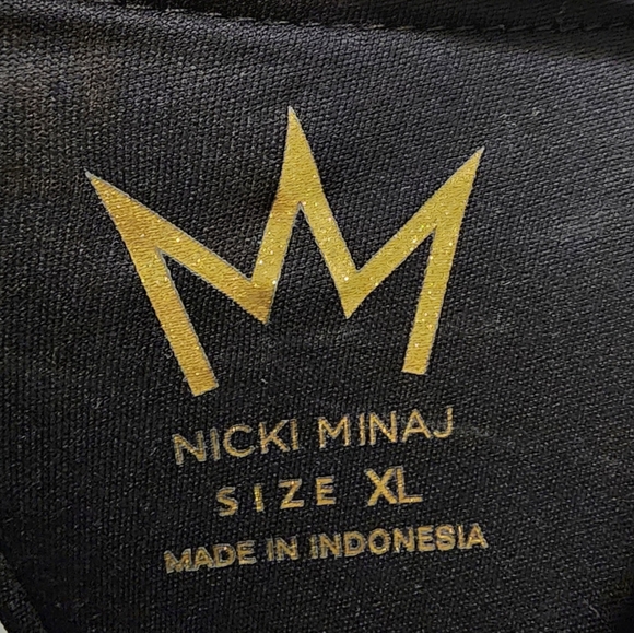 NWOT Nicki Minaj Collection Black and Gold Skater Mini Dress - Picture 2 of 4